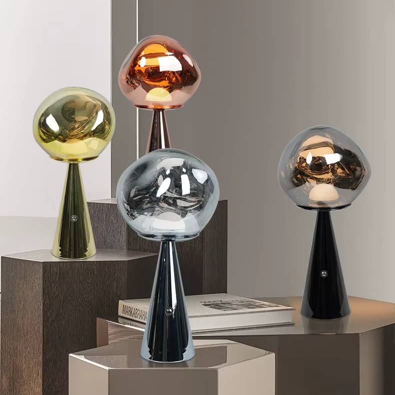 Verthara Rechargeable Mini Volcano Lava Lamp – Dimmable USB Ambient Light for Bedroom and Camping