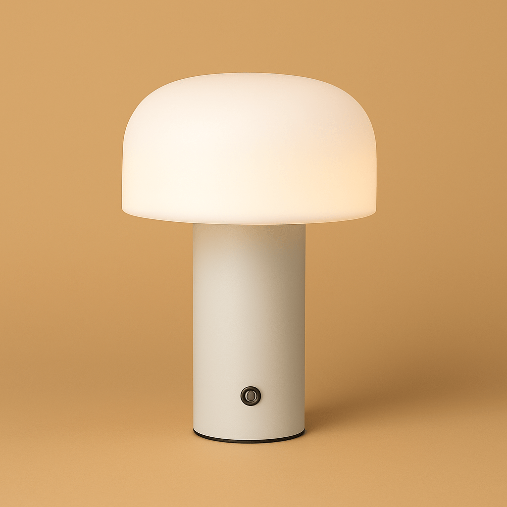 Verthara Rechargeable Mushroom LED Table Lamp White