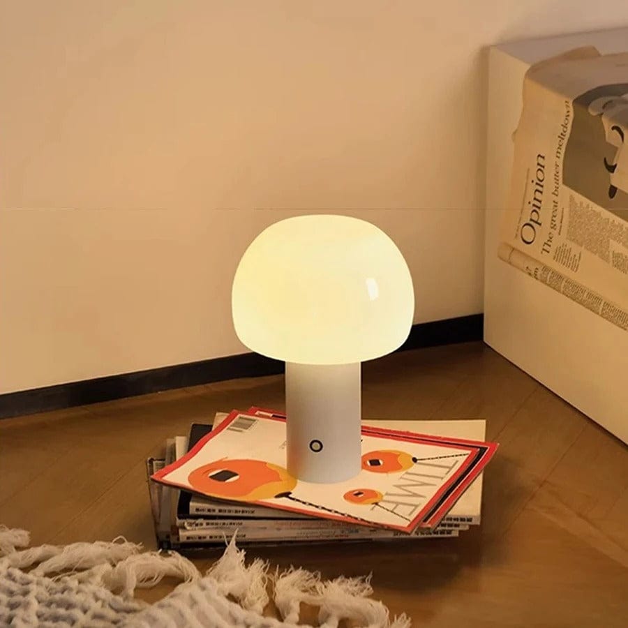 Verthara Rechargeable Mushroom LED Table Lamp