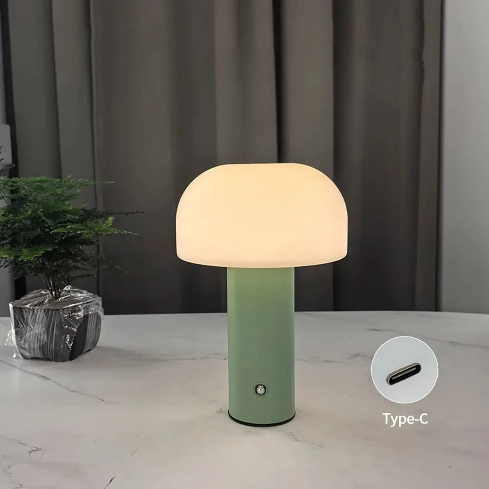 Verthara Rechargeable Mushroom LED Table Lamp