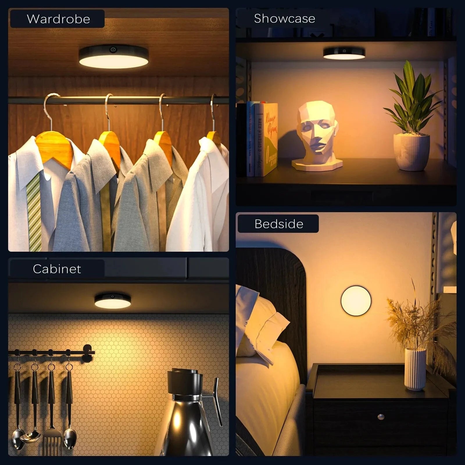 Verthara Rechargeable Touch Table Light – Dimmable – Portable - Elegant Round Design - Ideal Touch Lamp For Bedroom - Indoor Use