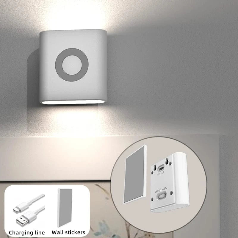 Verthara Rechargeable Wireless Motion Sensor LED Night Light – 4 Pack for Bedroom, Staircase, and Closet 1PCS