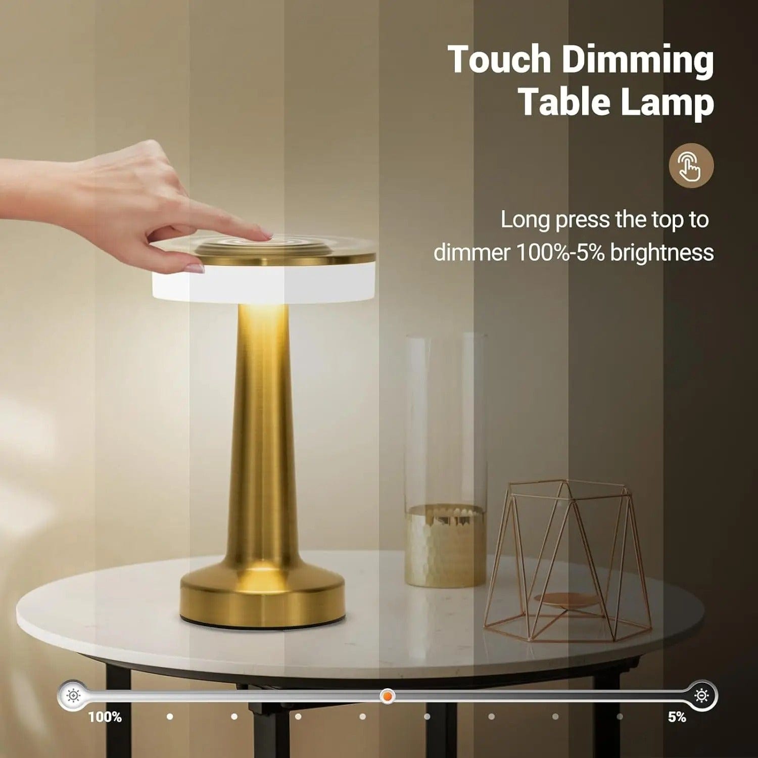 Verthara Retro Bar Rechargeable Table Lamp