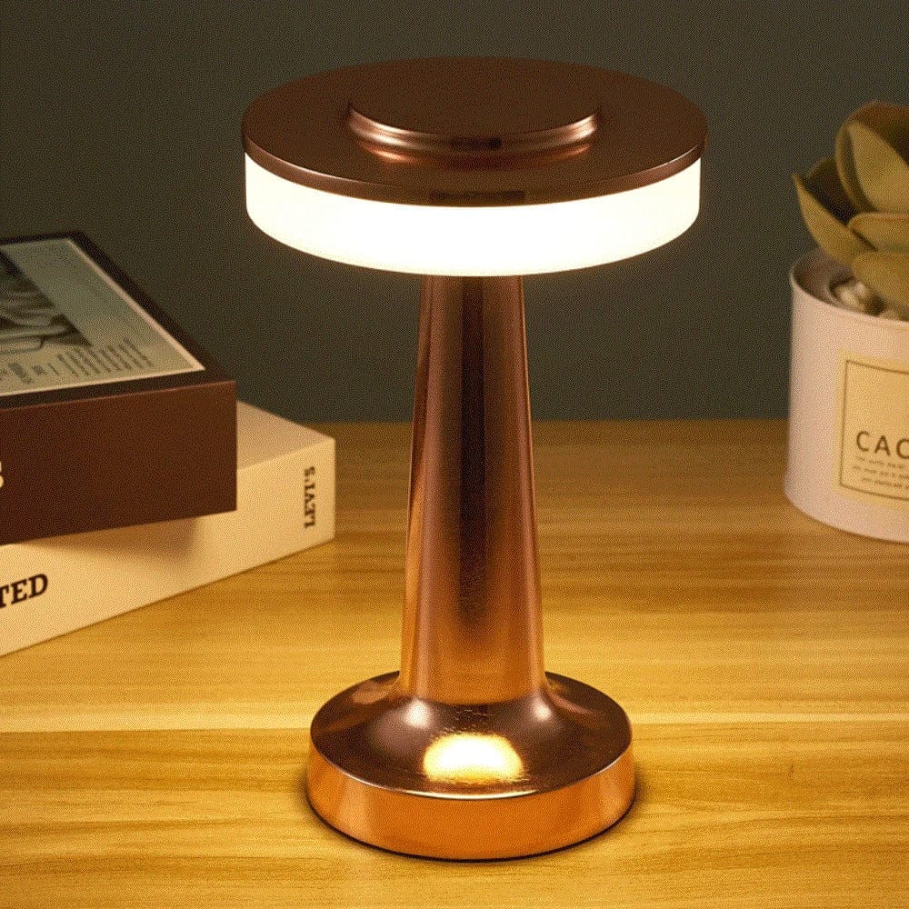Verthara Retro Bar Rechargeable Table Lamp Rose Gold