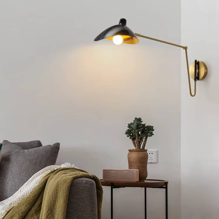 Verthara Retro Industrial Wall Lamp with Matte Finish – E14 Sconce Light for Bedroom Decoration