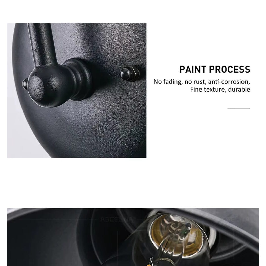 Verthara Retro LED Wall Light With E27 Socket – Waterproof - Vintage Style - Quality Wrought Iron - Multiple Colour Options - Indoor/Outdoor Use