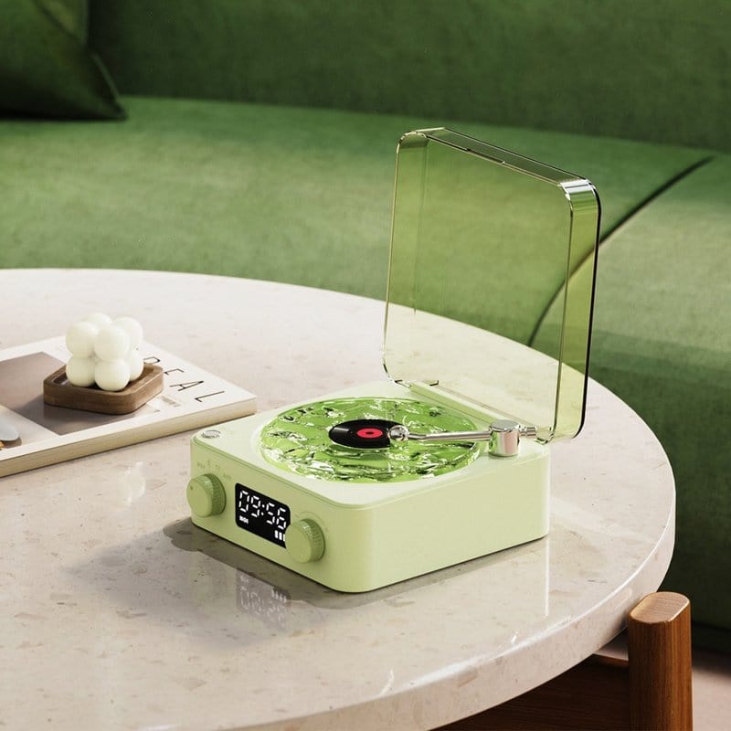 Verthara Retro Vinyl Record Design Night Light Green