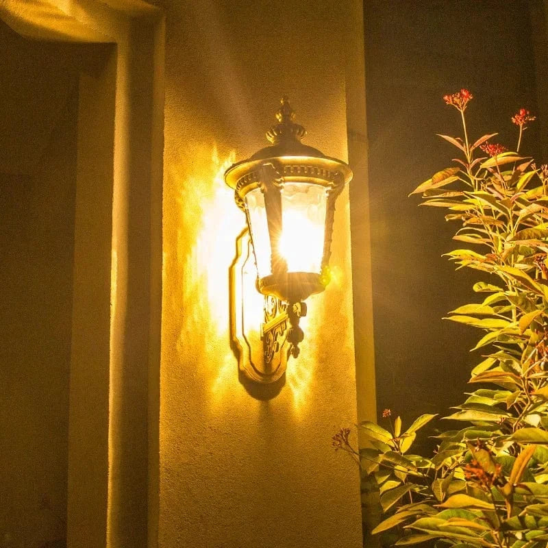 Verthara Retro Waterproof Outdoor Wall Lamp – Black Bronze Exterior Wall Lights for Garden and Porch, E27 Socket