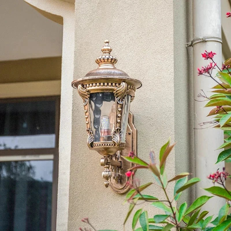 Verthara Retro Waterproof Outdoor Wall Lamp – Black Bronze Exterior Wall Lights for Garden and Porch, E27 Socket