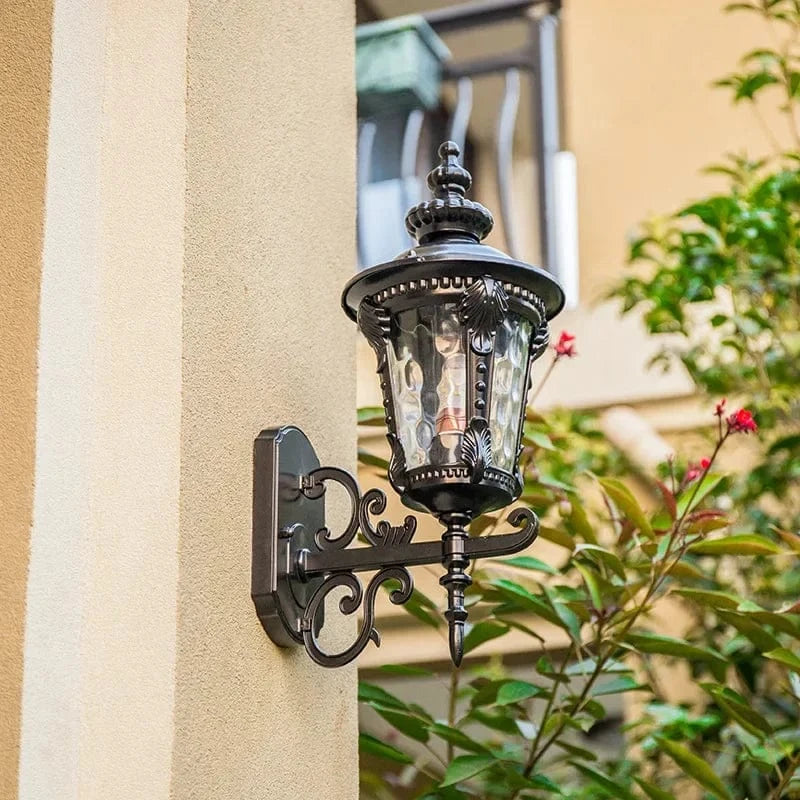 Verthara Retro Waterproof Outdoor Wall Lamp – Black Bronze Exterior Wall Lights for Garden and Porch, E27 Socket Black