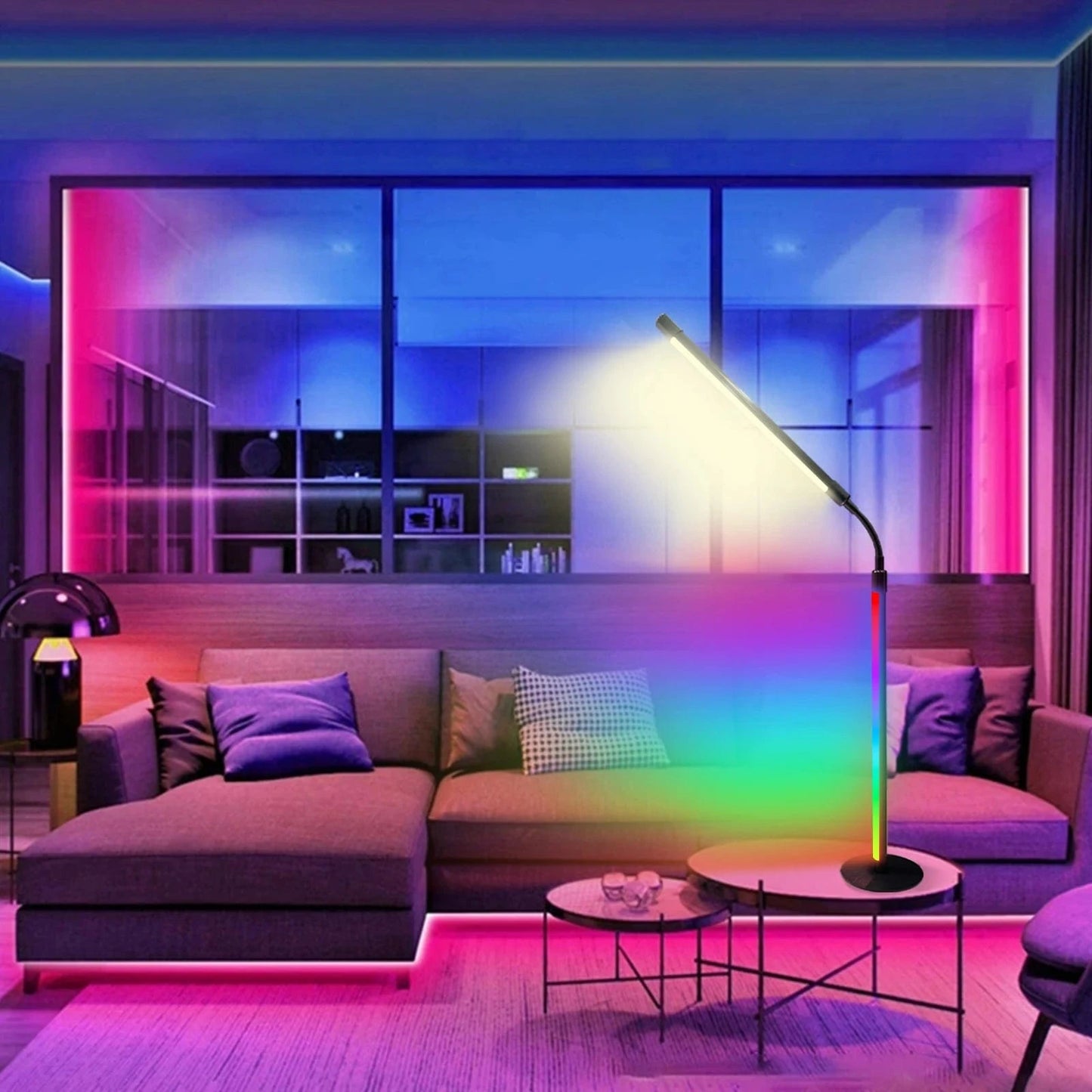 Verthara RGB Color Changing Desk Lamp with Bluetooth Control – Dimmable Warm White and Ambient Lighting for Bedroom or Study