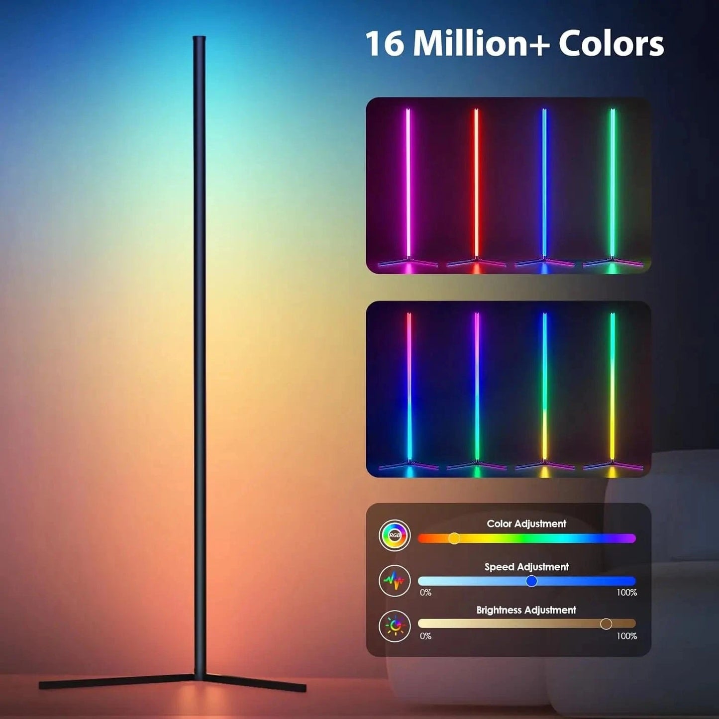 Verthara RGB Corner Standing Floor Lamp