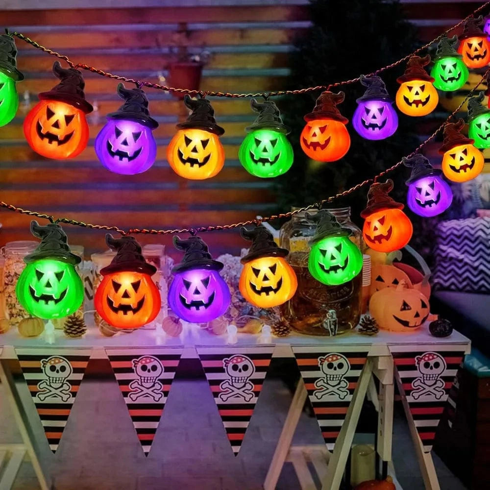 Verthara RGB Pumpkin String Lights for Outdoor and Indoor Decor – 1.5M, 3M, 6M Length Options – Perfect for Patio and Party Celebrations