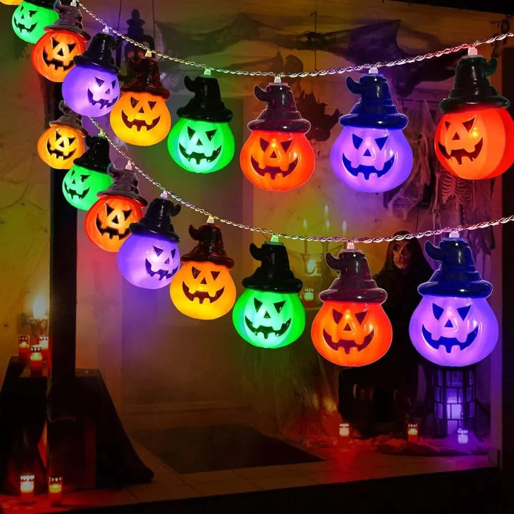 Verthara RGB Pumpkin String Lights for Outdoor and Indoor Decor – 1.5M, 3M, 6M Length Options – Perfect for Patio and Party Celebrations
