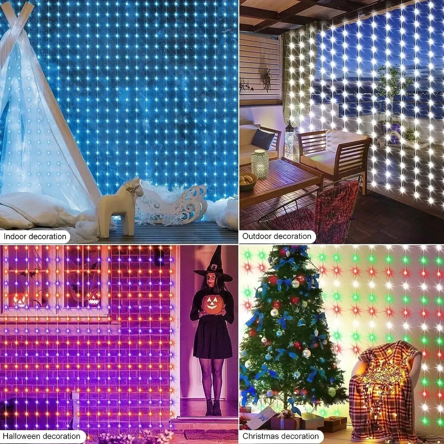 Verthara RGBIC Curtain String Lights APP Bluetooth Control