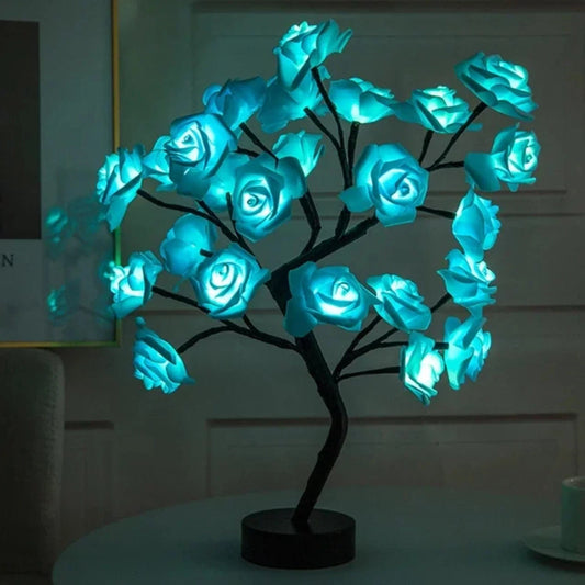 Verthara Rose Flower Tree Table Lamp