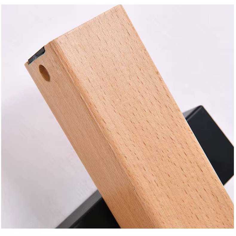 Verthara Rotatable LED Wall Lamp in Solid Wood – Adjustable Wall Sconce for Bedside and Study Lighting