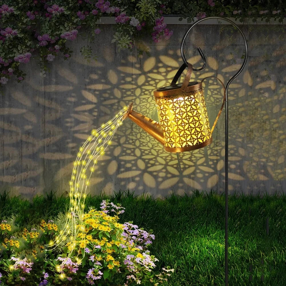 Verthara Rustic Iron Solar Kettle Lamp