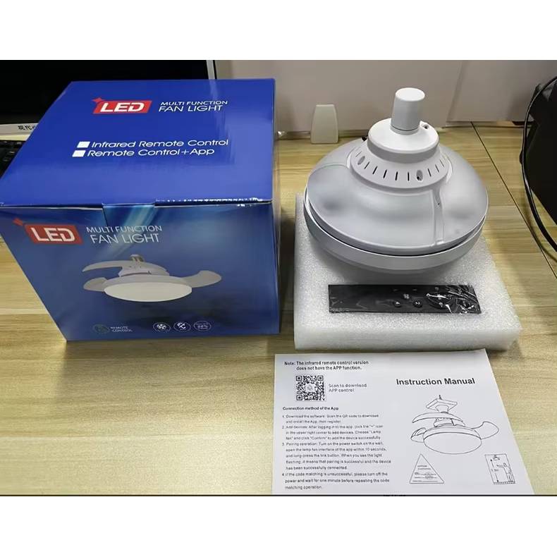 Verthara Smart Ceiling Fan with Lights and Remote Control – Modern Ceiling Fan Light with Dimmable LED and Retractable Blades