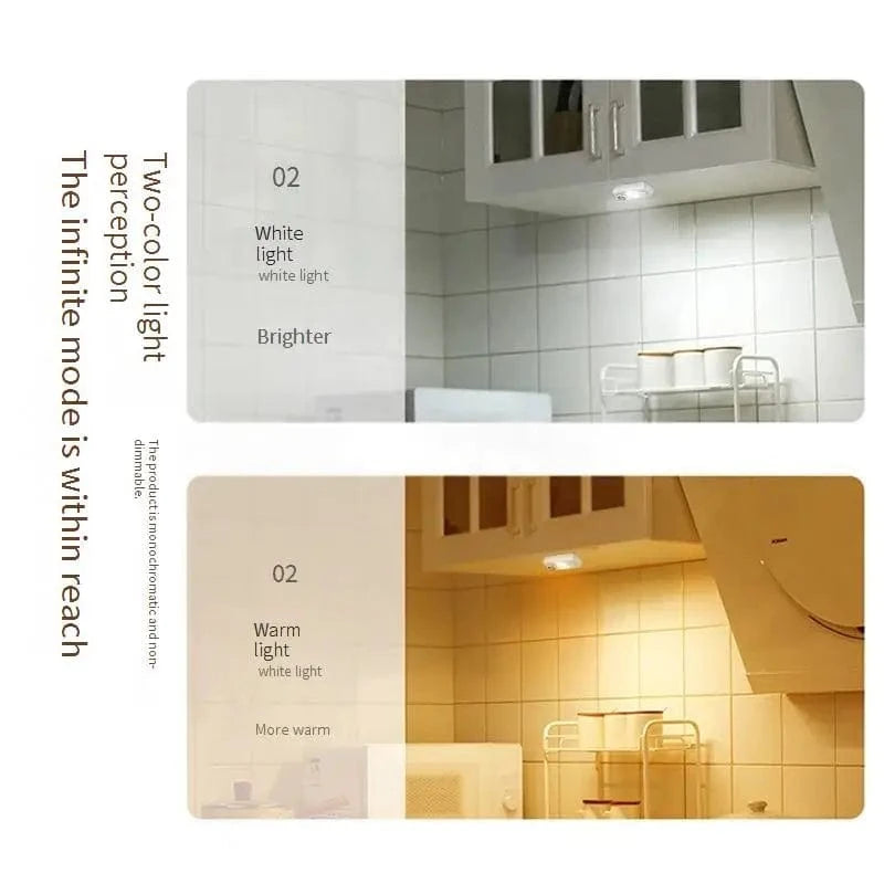 Verthara Smart LED Motion Sensor Night Light - Rechargeable Wireless Indoor Light for Bedroom, Hallway, and Cabinets