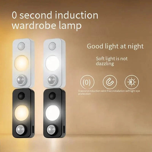 Verthara Smart LED Motion Sensor Night Light - Rechargeable Wireless Indoor Light for Bedroom, Hallway, and Cabinets