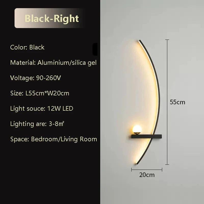 Verthara Smart LED Wall Lamp with Remote Control – Modern Minimalist Indoor Wall Sconce for Bedroom and Living Room Lighting