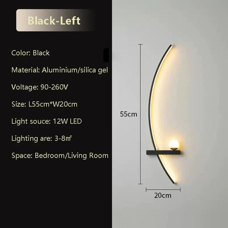 Verthara Smart LED Wall Lamp with Remote Control – Modern Minimalist Indoor Wall Sconce for Bedroom and Living Room Lighting