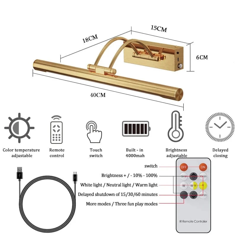 Verthara Smart Rechargeable LED Wall Light