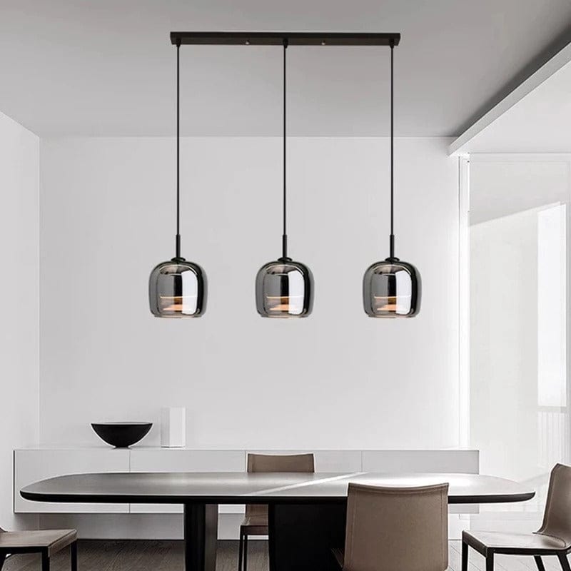 Verthara Smoke Grey Glass Pendant Light