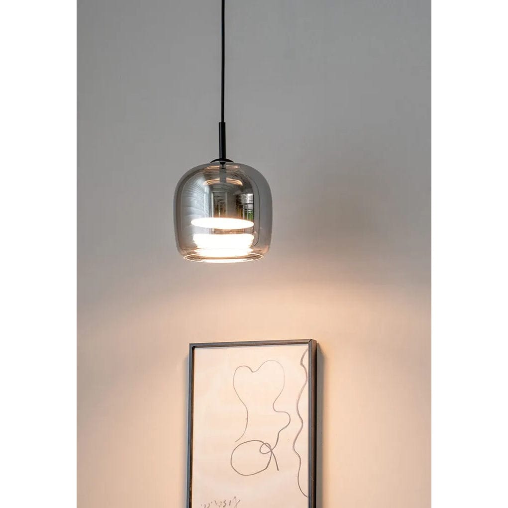 Verthara Smoke Grey Glass Pendant Light