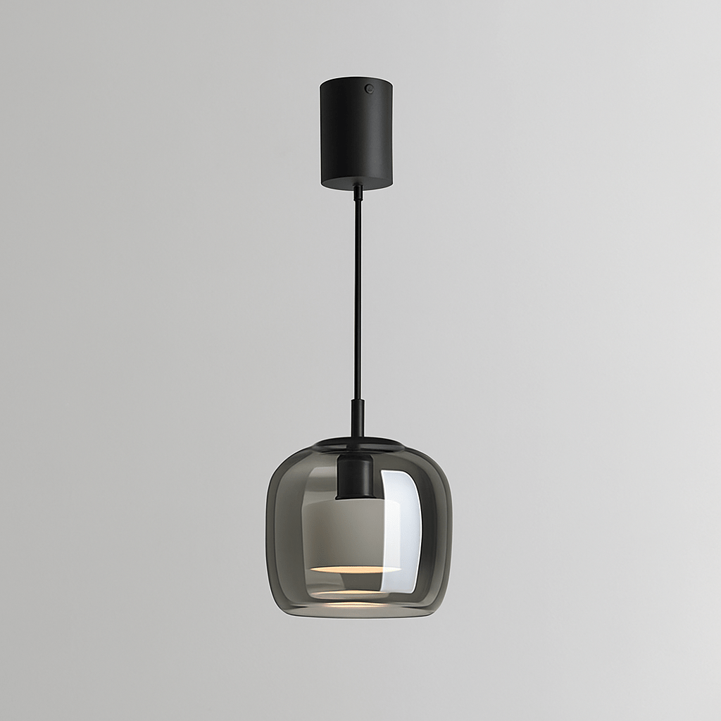 Verthara Smoke Grey Glass Pendant Light 1 Adjustable height / Tricolor