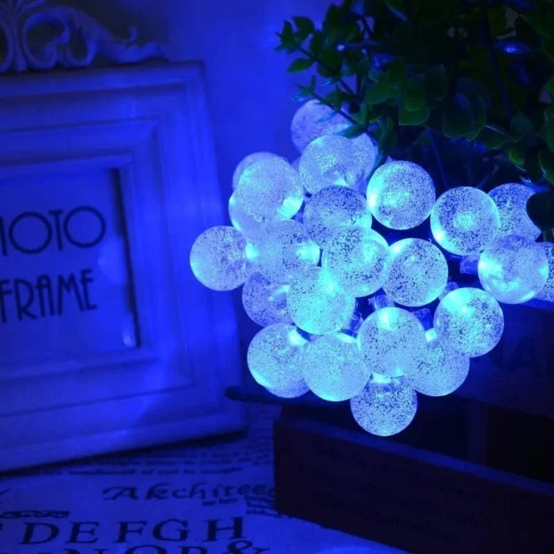 Verthara Solar Fairy Globe String Lights – 20ft, 30 Lights, 8 Functions, IP54 Waterproof for Outdoor Party and Holiday Decorations