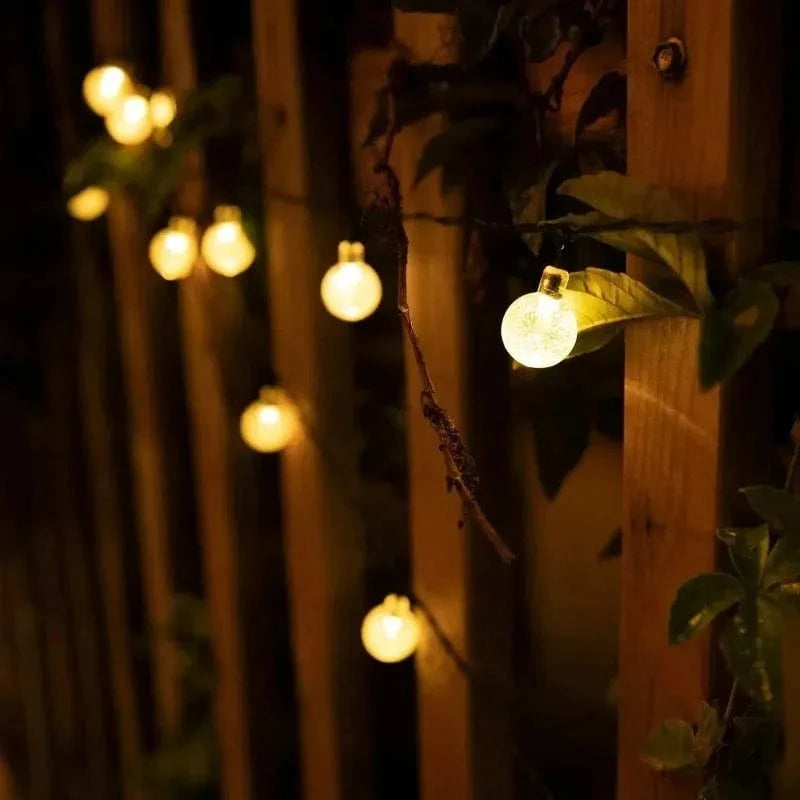 Verthara Solar Fairy Globe String Lights – 20ft, 30 Lights, 8 Functions, IP54 Waterproof for Outdoor Party and Holiday Decorations