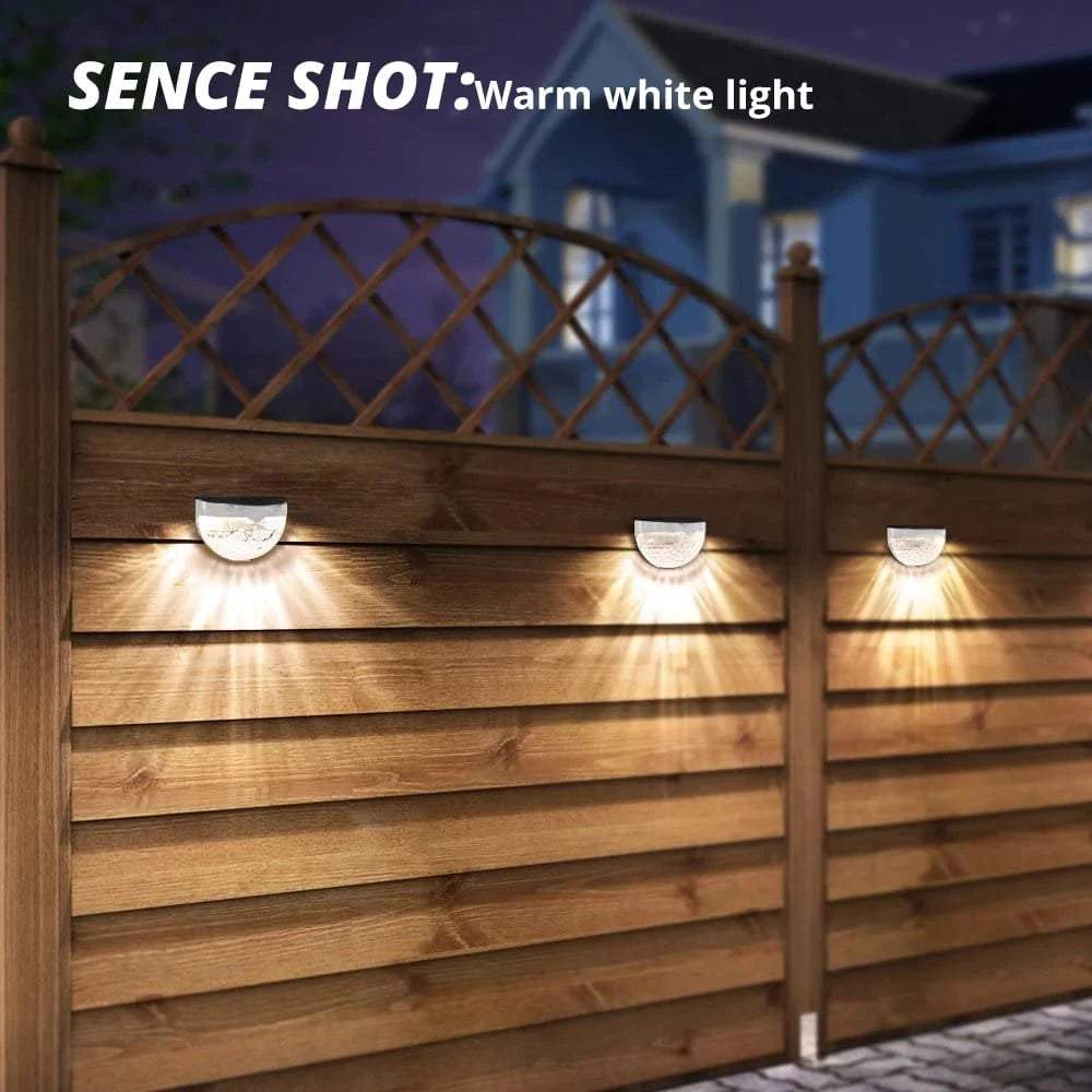 Verthara Solar Fence Light - 6 LED - Auto On/Off with Light Sensor