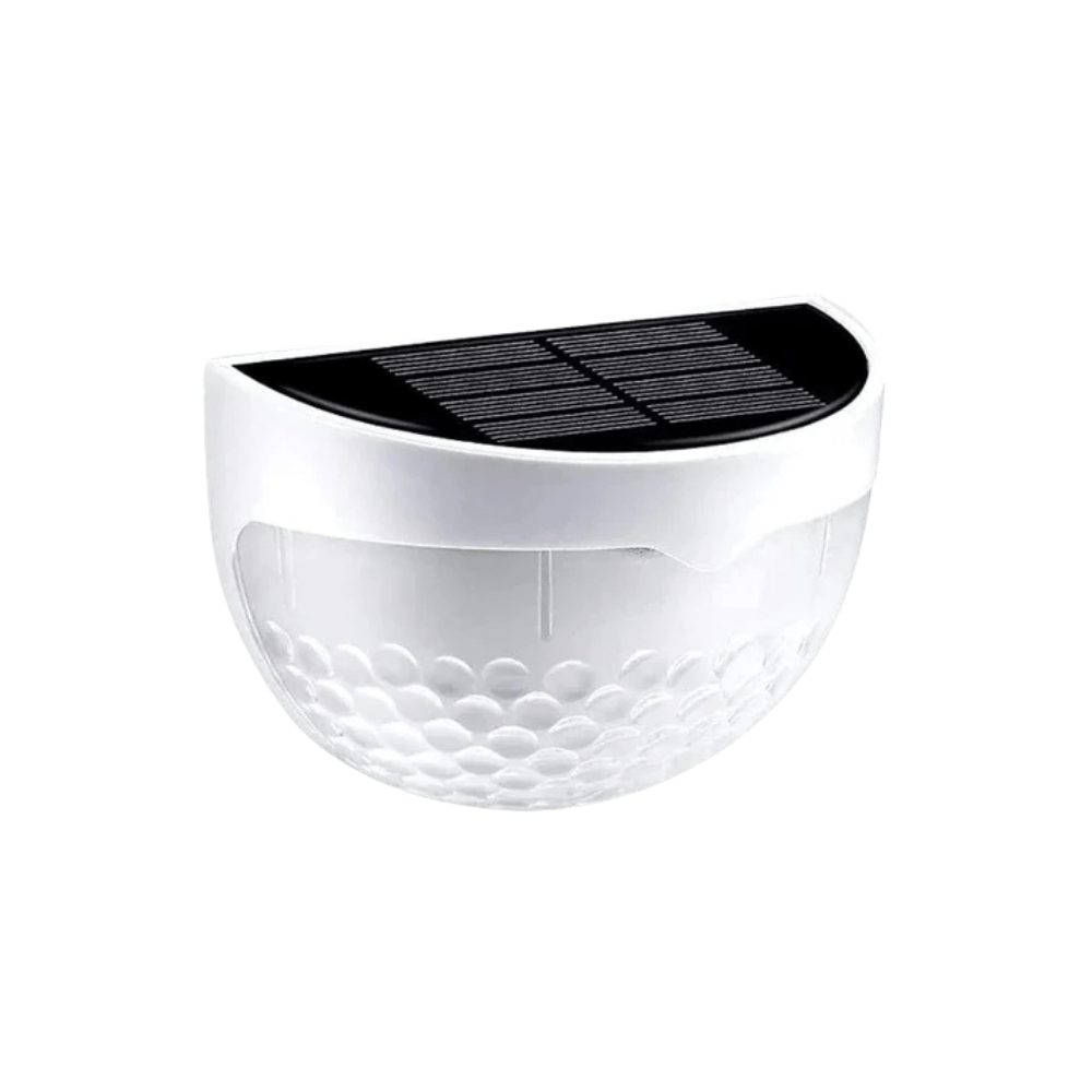 Verthara Solar Fence Light - 6 LED - Auto On/Off with Light Sensor White-white light