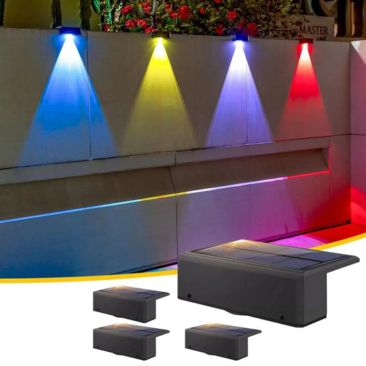 Verthara Solar Fence Lights, LED Bright Lens 4pcs