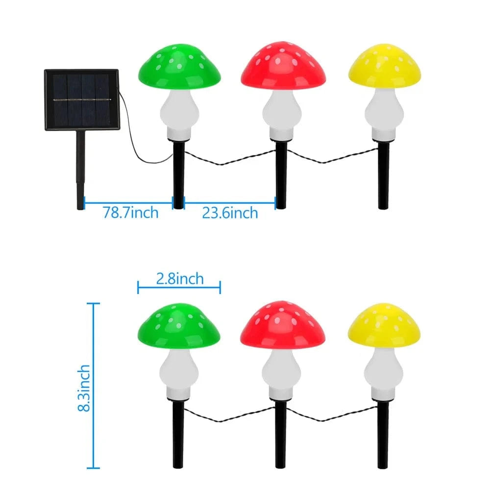 Verthara Solar Garden Light Mushroom