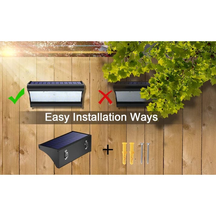 Verthara Solar Garden Wall Lights - Motion Sensor LED