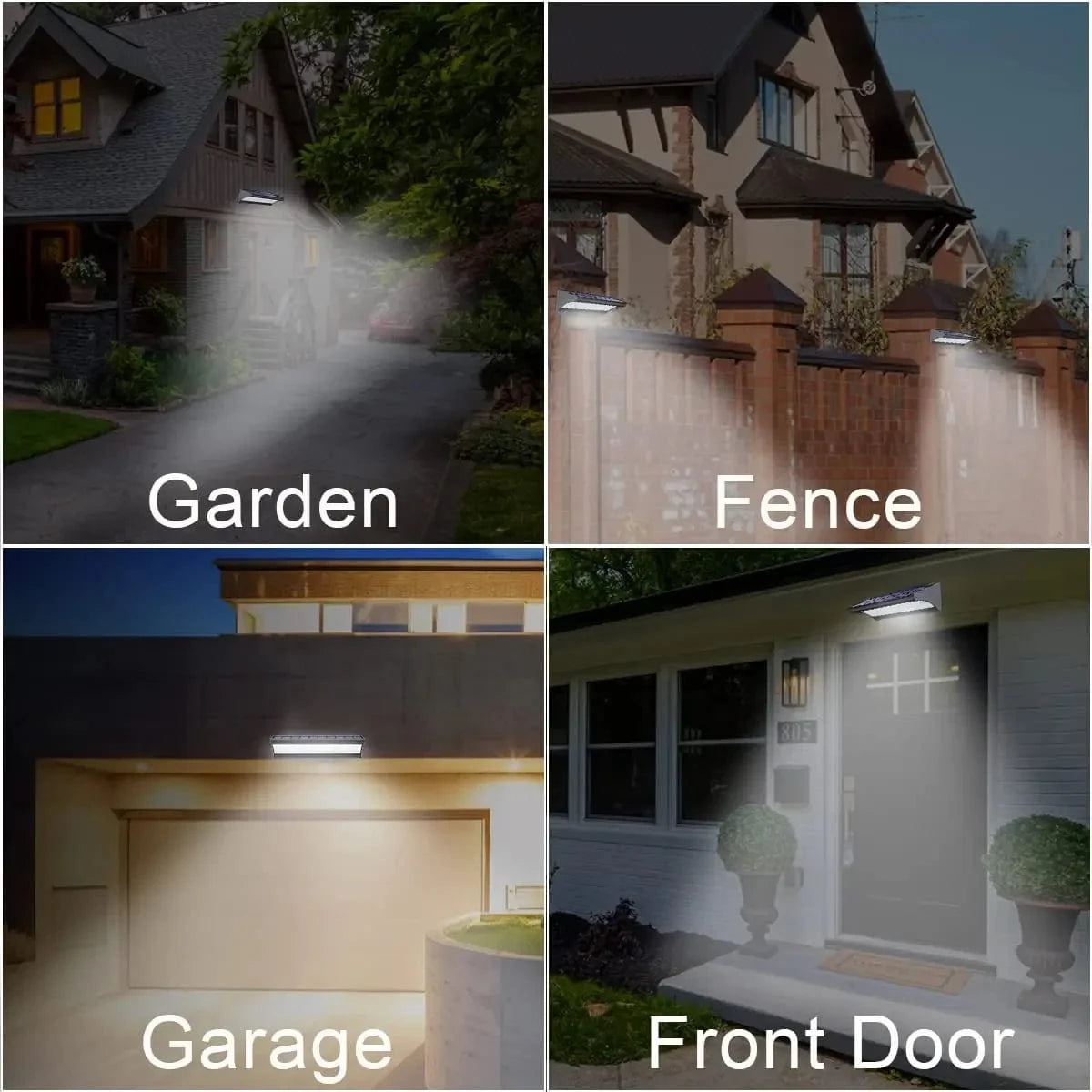 Verthara Solar Garden Wall Lights - Motion Sensor LED