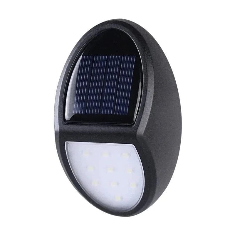 Verthara Solar LED Deck Lights – Waterproof Outdoor Stair Step Lights with 10 Bright LEDs for Garden and Pathway Illumination Black Shell-White / 1PCS