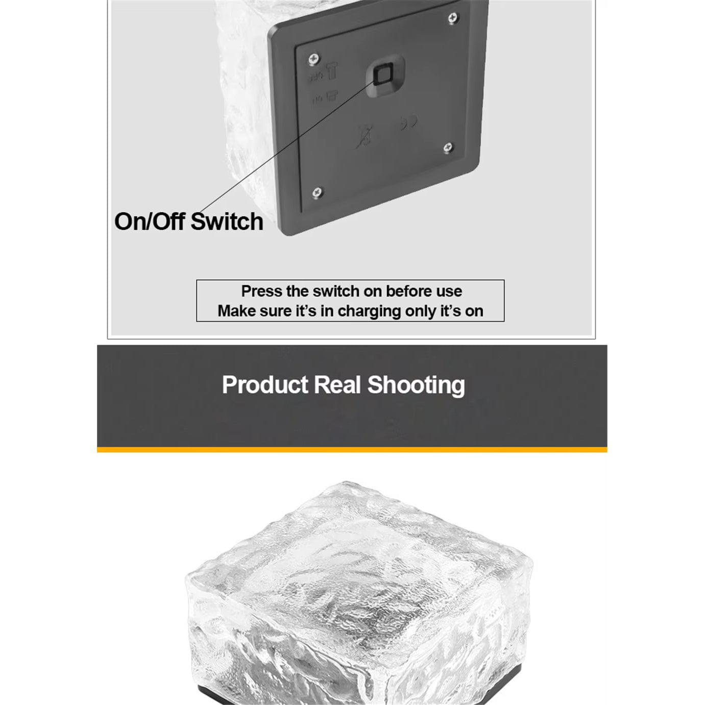 Verthara Solar LED Garden Brick Light – Waterproof – Rechargeable – Outdoor Lighting - Decorative Colour Options - Soft Ambient Illumination