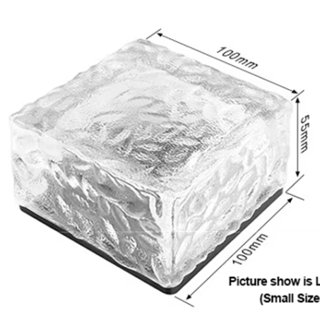 Verthara Solar LED Garden Brick Light – Waterproof – Rechargeable – Outdoor Lighting - Decorative Colour Options - Soft Ambient Illumination