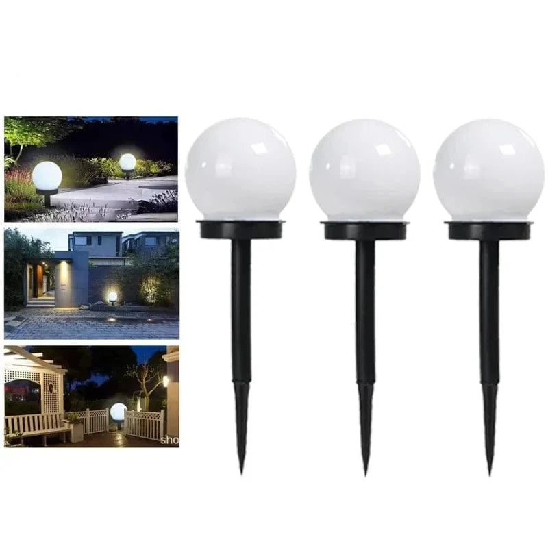 Verthara Solar LED Garden Light With Ground Plug – Waterproof - Modern Design - Automatic Light Control - 7 Colour Options - Eco-Friendly 3 Pcs
