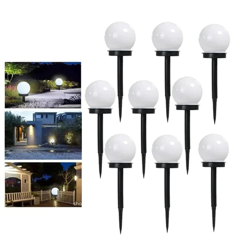 Verthara Solar LED Garden Light With Ground Plug – Waterproof - Modern Design - Automatic Light Control - 7 Colour Options - Eco-Friendly 9 Pcs
