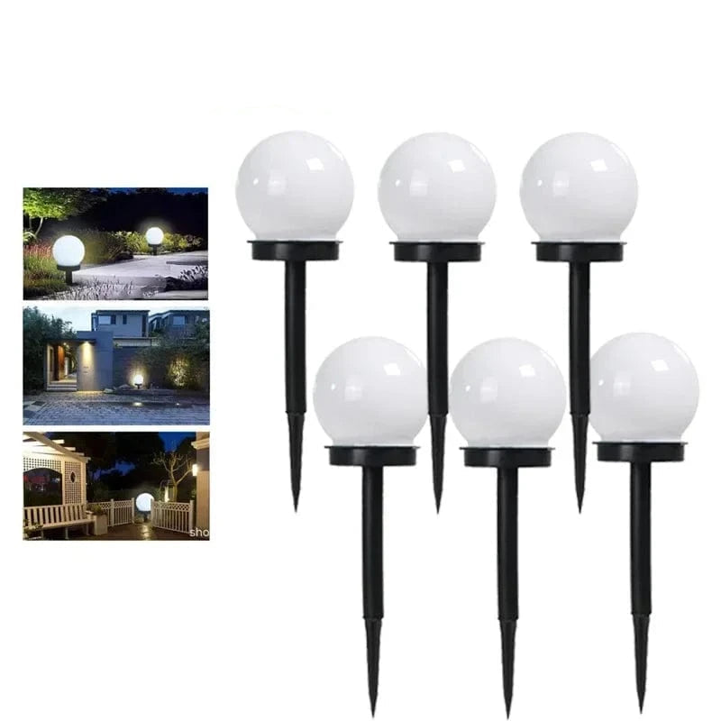 Verthara Solar LED Garden Light With Ground Plug – Waterproof - Modern Design - Automatic Light Control - 7 Colour Options - Eco-Friendly 6 Pcs