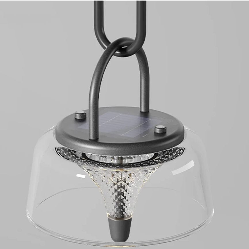 Verthara Solar LED Hanging Lantern - Waterproof - USB Rechargeable - Three Lighting Modes - Ideal For Outdoor - Garden - Patio - Camping