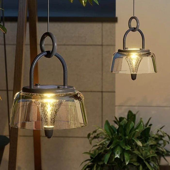 Verthara Solar LED Hanging Lantern - Waterproof - USB Rechargeable - Three Lighting Modes - Ideal For Outdoor - Garden - Patio - Camping