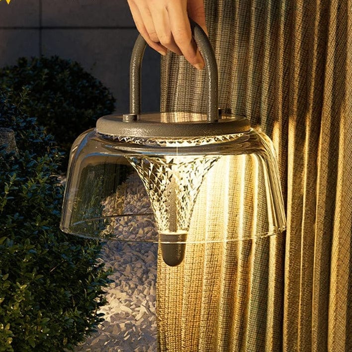 Verthara Solar LED Hanging Lantern - Waterproof - USB Rechargeable - Three Lighting Modes - Ideal For Outdoor - Garden - Patio - Camping