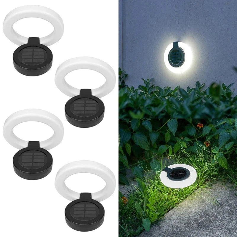 Verthara Solar LED Outdoor Garden Lights – Waterproof 4-Pack Atmosphere Lamps for Walkways and Porches White light / 4 pcs