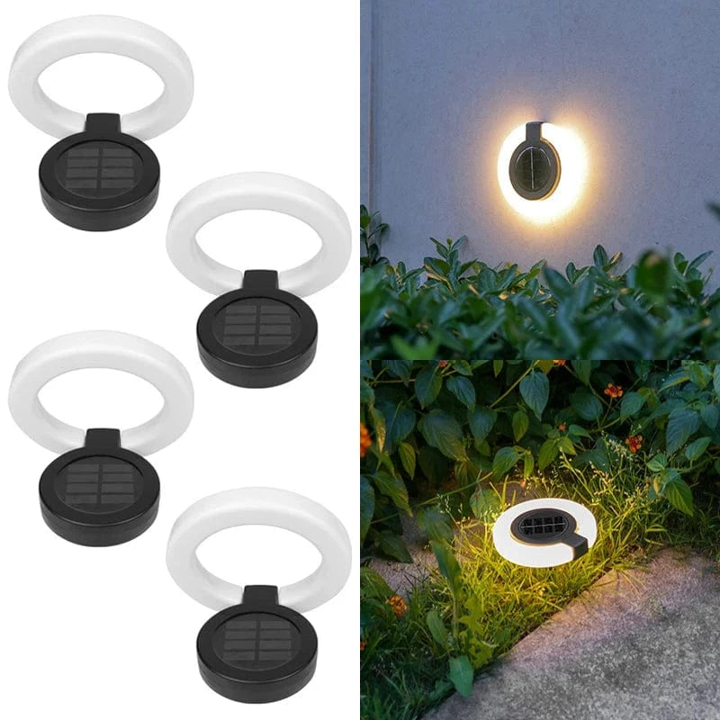 Verthara Solar LED Outdoor Garden Lights – Waterproof 4-Pack Atmosphere Lamps for Walkways and Porches Warm light / 4 pcs